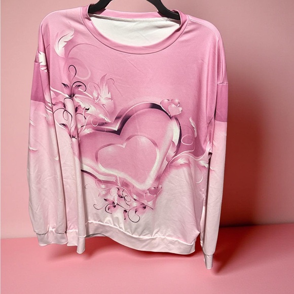Pink Heart Graphic Shirt - Picture 1 of 5